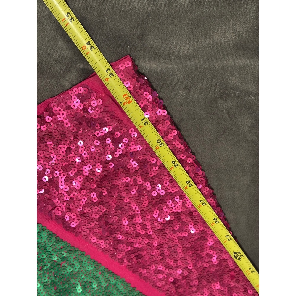Nasty Gal Embellished Colour Block Plunge Jumpsuit Hot Pink Sequin Multi Size 8 - Picture 9 of 11